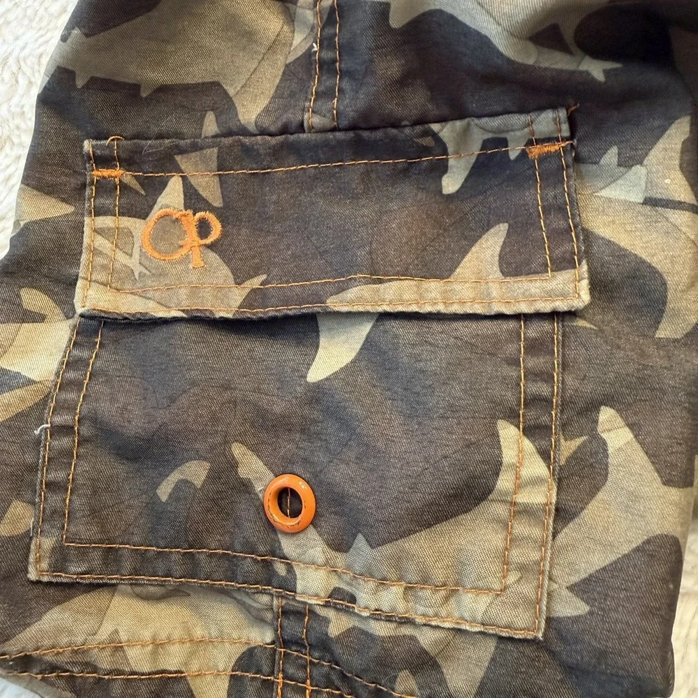 Op Ocean Pacific Boys Camo Print Swim Shorts Size Small 24 mo Mesh Lining
